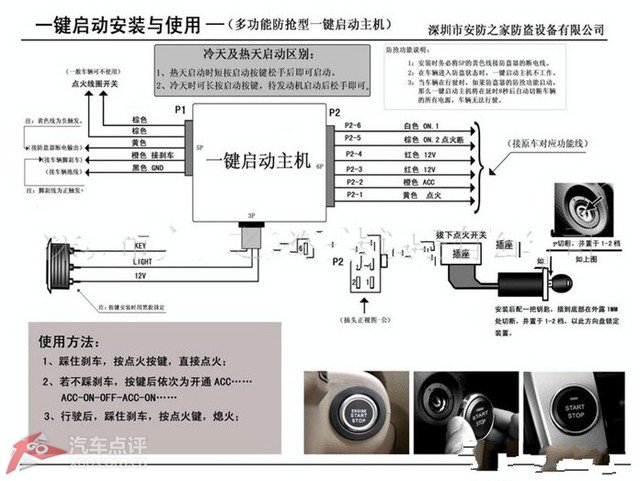 汽车一键启动安装详细过程